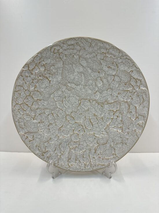 Plate XXL (white crackle glaze)